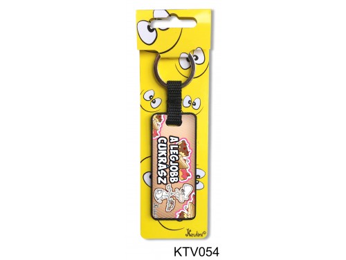 (KTV054) Vicces kulcstartó 7,5 cm - A legjobb cukrász - Ajándékok Cukrászoknak